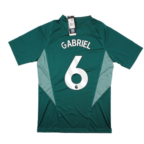 2023-2024 Arsenal EU Training Jersey (Rich Green) (Gabriel 6)