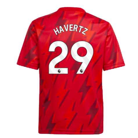 2023-2024 Arsenal Pre-Match Shirt (Red) - Kids (Havertz 29)