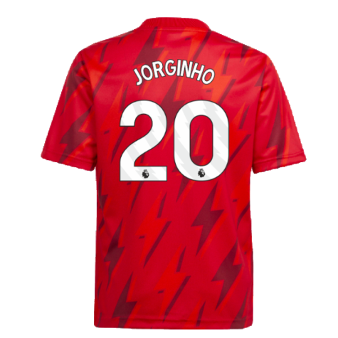 2023-2024 Arsenal Pre-Match Shirt (Red) - Kids (Jorginho 20)