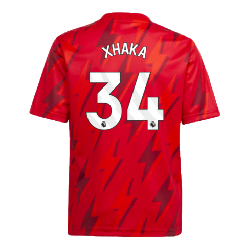 2023-2024 Arsenal Pre-Match Shirt (Red) - Kids (Xhaka 34)