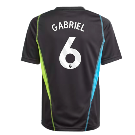 2023-2024 Arsenal Training Jersey (Black) - Kids (Gabriel 6)