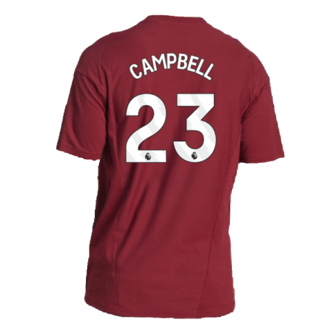 2023-2024 Arsenal Training Tee (Red) (Campbell 23)