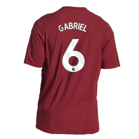 2023-2024 Arsenal Training Tee (Red) (Gabriel 6)