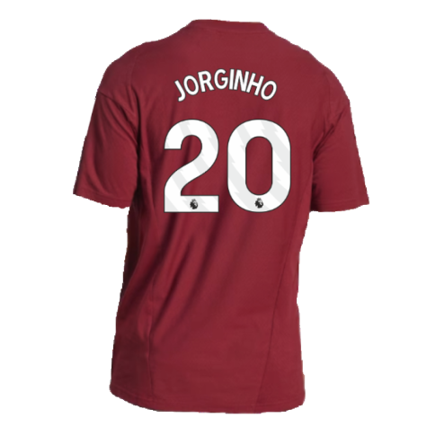 2023-2024 Arsenal Training Tee (Red) (Jorginho 20)