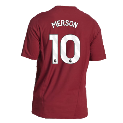 2023-2024 Arsenal Training Tee (Red) (Merson 10)