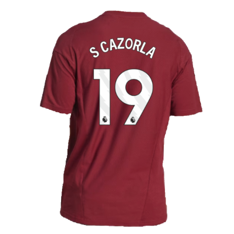 2023-2024 Arsenal Training Tee (Red) (S Cazorla 19)