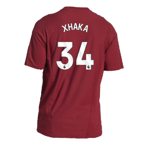 2023-2024 Arsenal Training Tee (Red) (Xhaka 34)