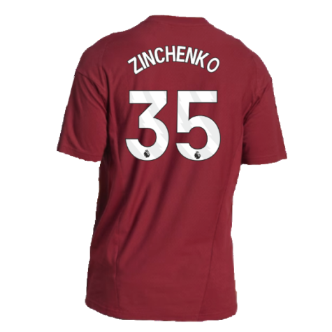 2023-2024 Arsenal Training Tee (Red) (Zinchenko 35)