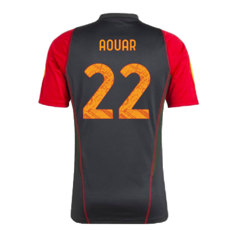 2023-2024 AS Roma Training Shirt (Black) (AOUAR 22)