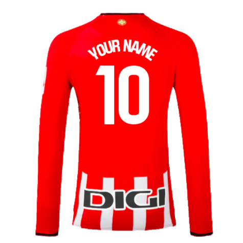 2023-2024 Athletic Bilbao Long Sleeve Home Shirt (Your Name)