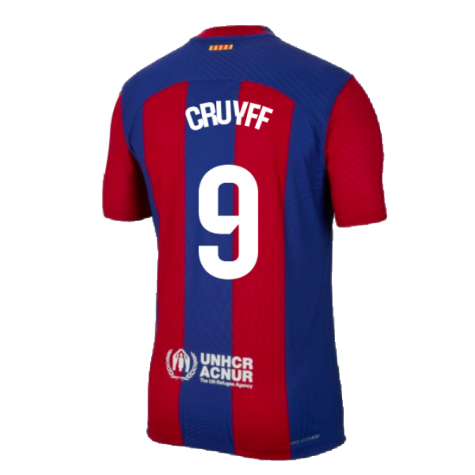 2023-2024 Barcelona Authentic Home Shirt (Cruyff 9)