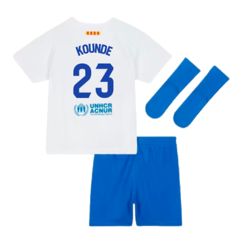 2023-2024 Barcelona Away Baby Kit (Kounde 23)