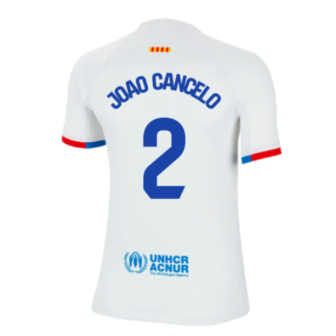 2023-2024 Barcelona Away Shirt (Kids) (Joao Cancelo 2)