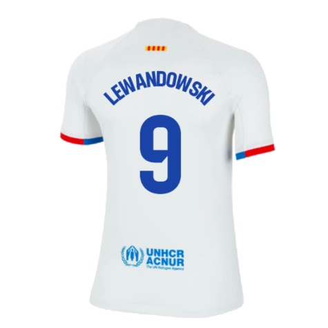 2023-2024 Barcelona Away Shirt (Kids) (Lewandowski 9)