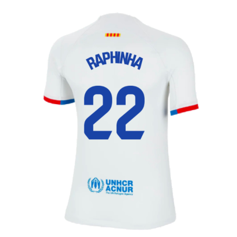 2023-2024 Barcelona Away Shirt (Kids) (Raphinha 22)