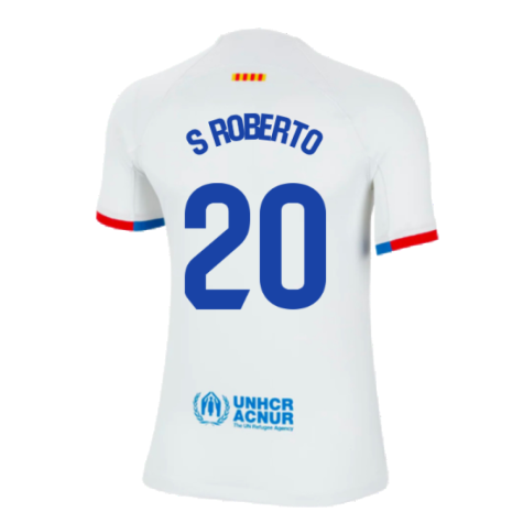 2023-2024 Barcelona Away Shirt (Kids) (S Roberto 20)