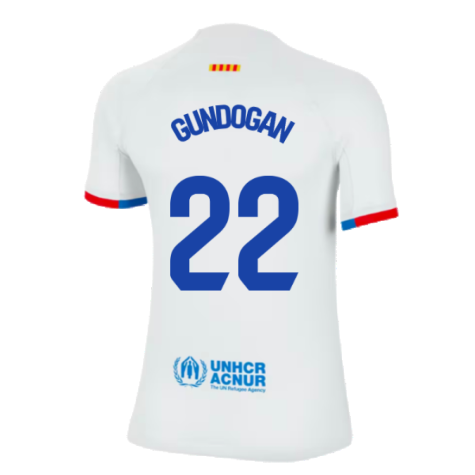 2023-2024 Barcelona Away Shirt (Ladies) (Gundogan 22)