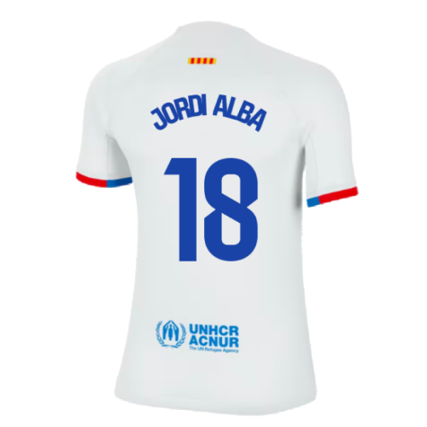 2023-2024 Barcelona Away Shirt (Ladies) (Jordi Alba 18)