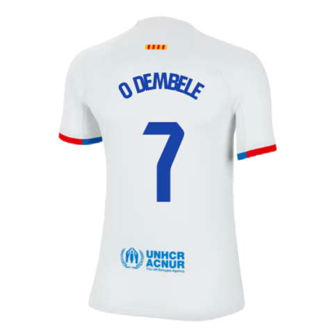 2023-2024 Barcelona Away Shirt (Ladies) (O Dembele 7)