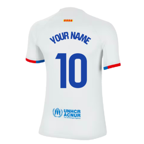 2023-2024 Barcelona Away Shirt (Ladies) (Your Name)