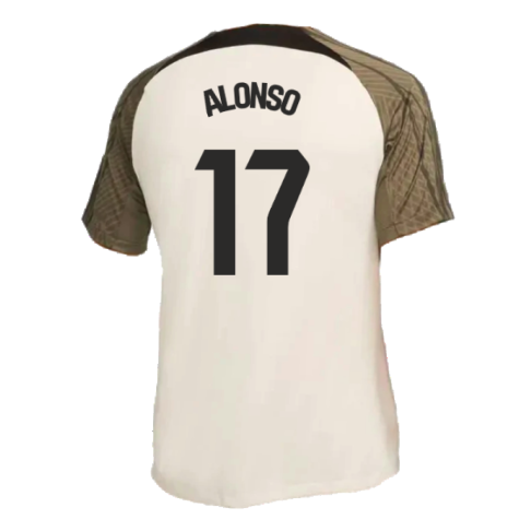 2023-2024 Barcelona Dri-Fit Strike Training Shirt (Grey) (Alonso 17)