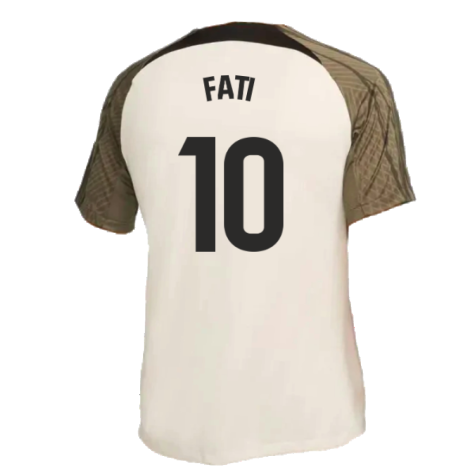 2023-2024 Barcelona Dri-Fit Strike Training Shirt (Grey) (Fati 10)