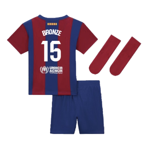 2023-2024 Barcelona Home Infant Baby Kit (Bronze 15)