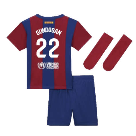 2023-2024 Barcelona Home Infant Baby Kit (Gundogan 22)