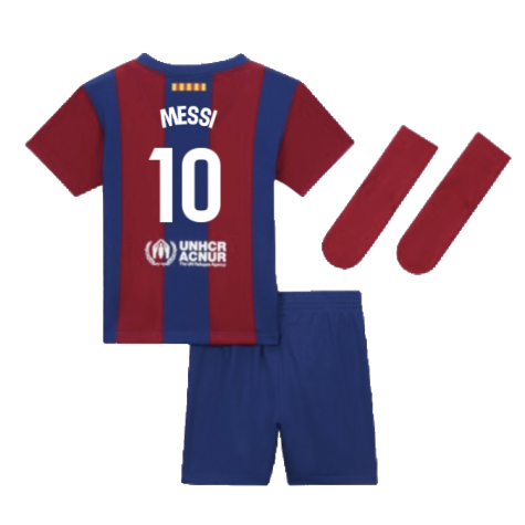 2023-2024 Barcelona Home Infant Baby Kit (Messi 10)