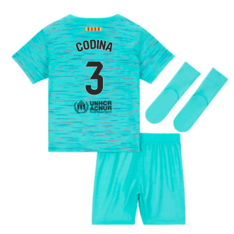 2023-2024 Barcelona Infants Baby Third Kit (Codina 3)