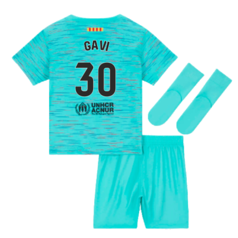 2023-2024 Barcelona Infants Baby Third Kit (Gavi 30)