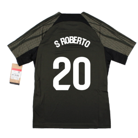 2023-2024 Barcelona Strike Dri-Fit Training Shirt (Sequoia) - Kids (S Roberto 20)