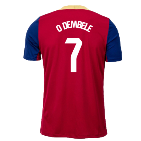 2023-2024 Barcelona Strike Training Shirt (Red) (O Dembele 7)