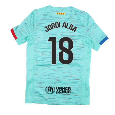 2023-2024 Barcelona Third Shirt (Kids) (Jordi Alba 18)