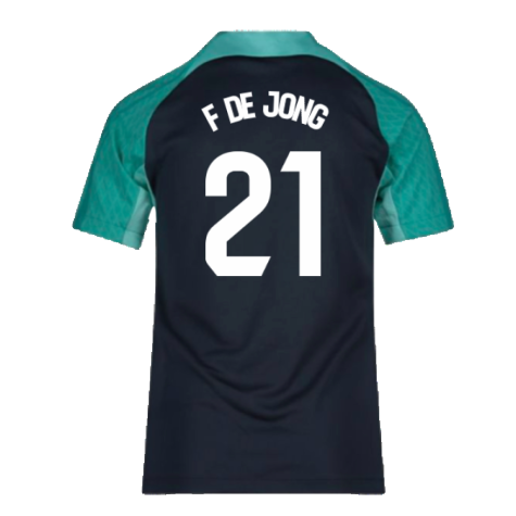 2023-2024 Barcelona Training Shirt (Thunder) - Kids (F De Jong 21)