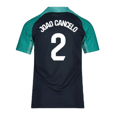 2023-2024 Barcelona Training Shirt (Thunder) - Kids (Joao Cancelo 2)