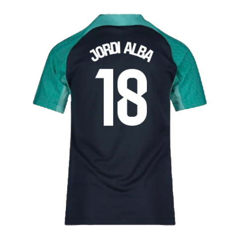 2023-2024 Barcelona Training Shirt (Thunder) - Kids (Jordi Alba 18)