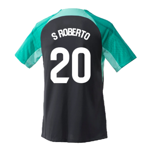 2023-2024 Barcelona Training Shirt (Thunder) (S Roberto 20)