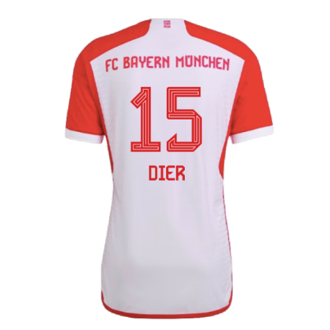 2023-2024 Bayern Munich Authentic Home Shirt (Dier 15)