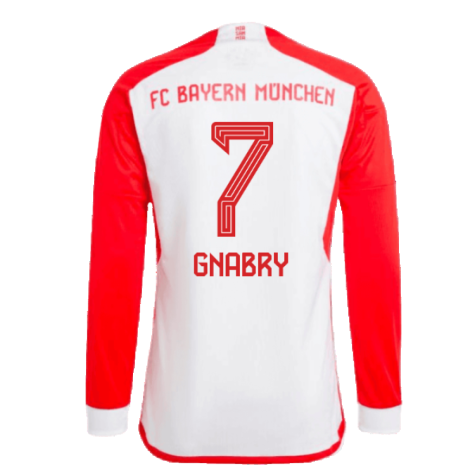 2023-2024 Bayern Munich Long Sleeve Home Shirt (Gnabry 7)