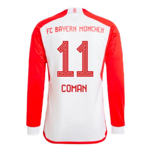 2023-2024 Bayern Munich Long Sleeve Home Shirt (Kids) (Coman 11)