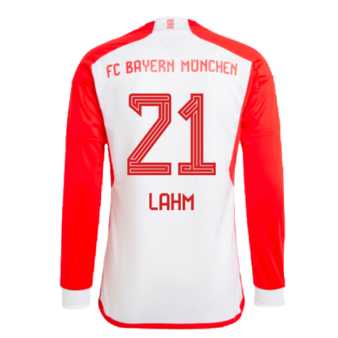 2023-2024 Bayern Munich Long Sleeve Home Shirt (Kids) (Lahm 21)