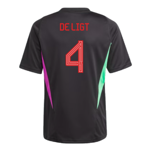 2023-2024 Bayern Munich Training Shirt (Black) - Kids (De Ligt 4)