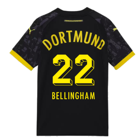 2023-2024 Borussia Dortmund Away Shirt (Kids) (Bellingham 22)