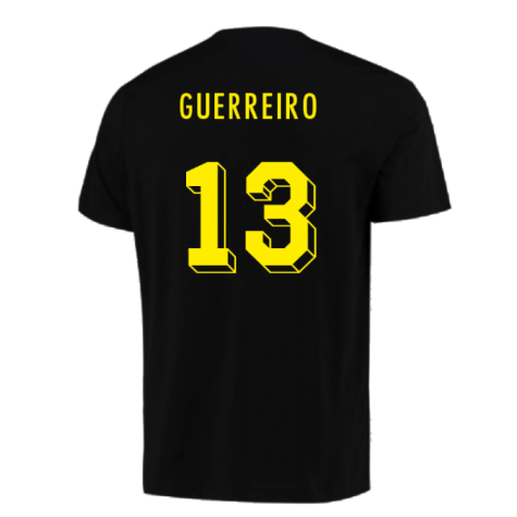 2023-2024 Borussia Dortmund FtblCore AOP Tee (Black) (Guerreiro 13)