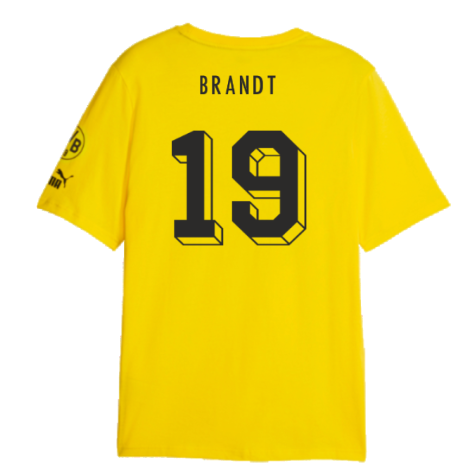 2023-2024 Borussia Dortmund FtblCore Graphic Tee (Yellow) (Brandt 19)