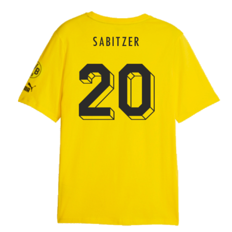 2023-2024 Borussia Dortmund FtblCore Graphic Tee (Yellow) (Sabitzer 20)