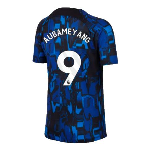 2023-2024 Chelsea Academy Pro Tee (Blue) - Kids (AUBAMEYANG 9)