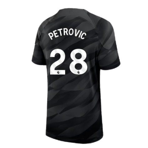 2023-2024 Chelsea Home Goalkeeper Shirt (Black) - Kids (Petrovic 28)