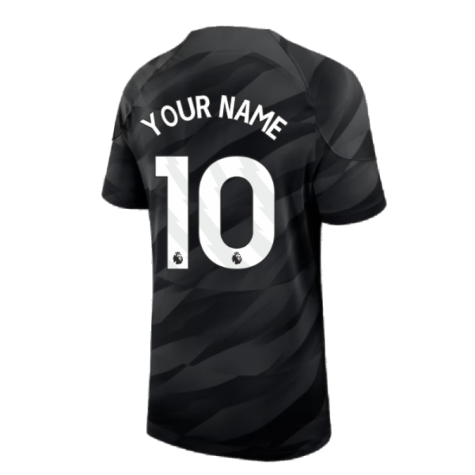 2023-2024 Chelsea Home Goalkeeper Shirt (Black) - Kids (Your Name)